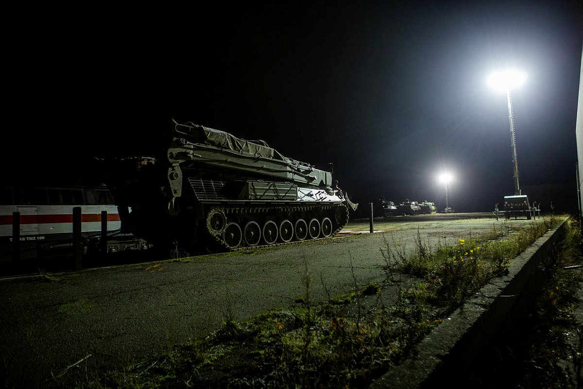 Norway. Dutch Leopard 2A6 tanks (and other) have been transported near the border with Sweden     